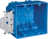 Carlon  Rectangle  3-3/4 in. 2 gang Outlet Box  Blue  PVC