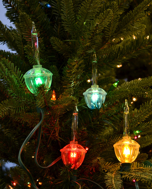 Holiday Bright Lights Christmas Bubble Light Set (Transparent Retro Multicolor)