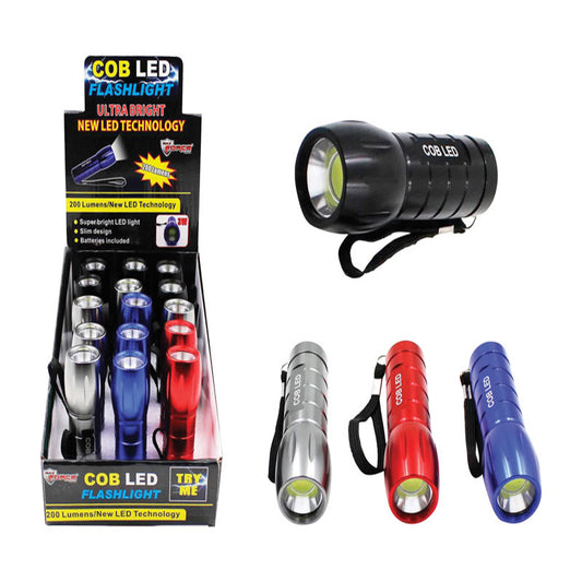 Flashlight Cob Led 200lu (Pack of 15)