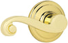 Kwikset Lido Polished Brass Passage Lockset 1-3/4 in.