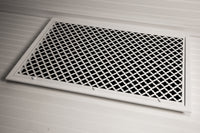 Steelcrest Designer 30 X 20 Hinged White Return-Air Filter Grille, With Washable/Removable Black Filter
