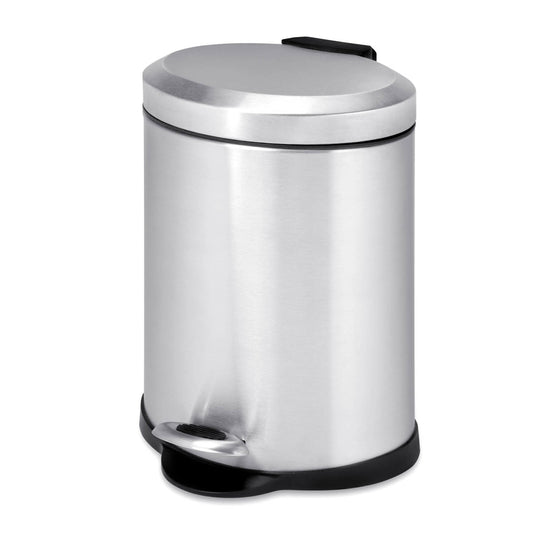 Honey-Can-Do 3.17 gal Silver Stainless Steel Step-On Trash Can