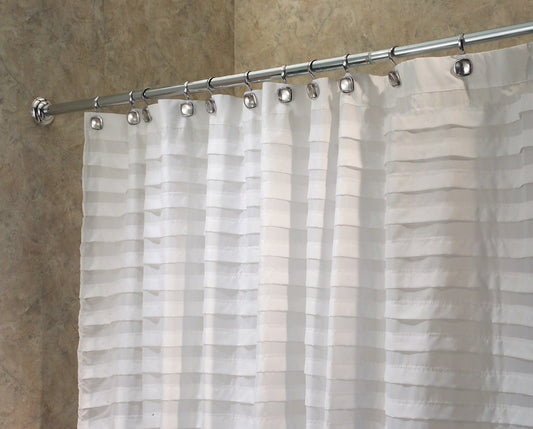 Interdesign Shower Curtain Tuxedo 72 " X 72 " 100 Percent Poly Wht