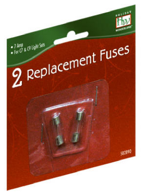 Replacement Fuse, For Old Christmas C7 & C9 Light Set, 7-Amp, 2-Pk.