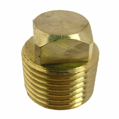 Pipe Fitting, Square Head Plug, Lead-Free Brass, 1/2-In. MPT (Pack of 6)
