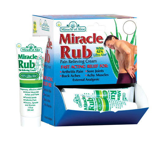Miracle of Aloe Menthol Scent Miracle Rub 1 oz 12 pk (Pack of 12)