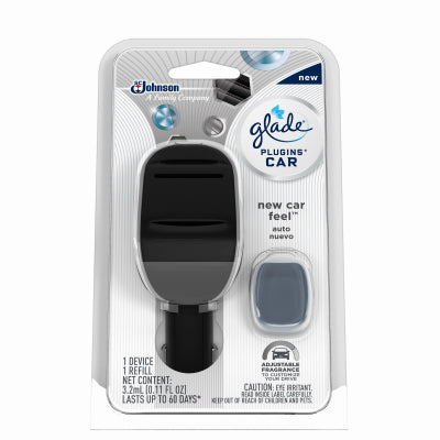 Glade Plug-Ins New Car Feel Scent Car Air Freshener 0.11 oz. Solid (Pack of 6)