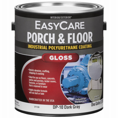 Premium Polyurethane Floor & Porch Enamel, Interior/Exterior Gloss, Dark Gray, 1-Gallon (Pack of 2)