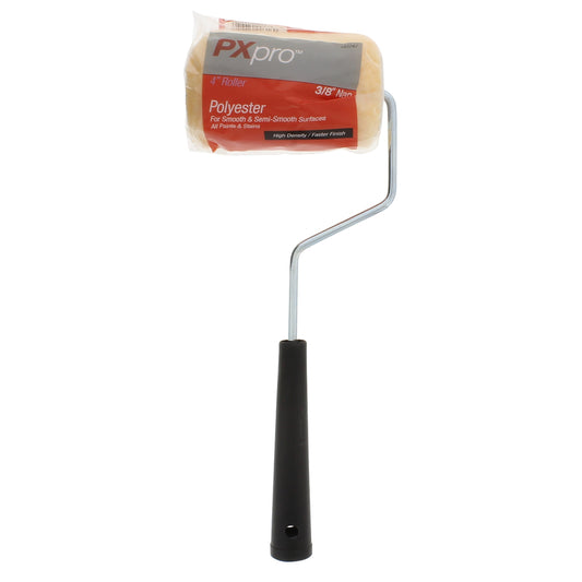 PXpro 4 in. W Trim Paint Roller Frame and Cover Threaded End