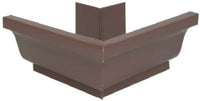 Gutter Outside Mitre, Brown Galvanized Steel, 4-In.