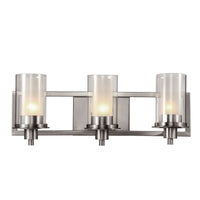 Bel Air Lighting Odyssey Brushed Nickel Silver 3 lights Incandescent Vanity Light Wall Mount