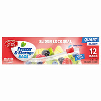 Freezer Storage Bag, Slide & Seal, Qt., 15-Ct. (Pack of 24)