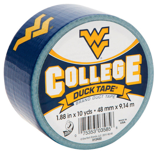 Duck College Logo Duct Tape High Performance 10 Yd. West Virginia