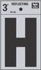 Hy-Ko 3 in. Reflective Black Vinyl Letter H Self-Adhesive 1 pc. (Pack of 10)