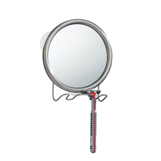 iDesign Silver Stainless Steel Shower Mirror