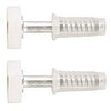 Prime-Line Silver/White Plastic/Steel Bi-fold Door Top Wheel Guide 2 pk