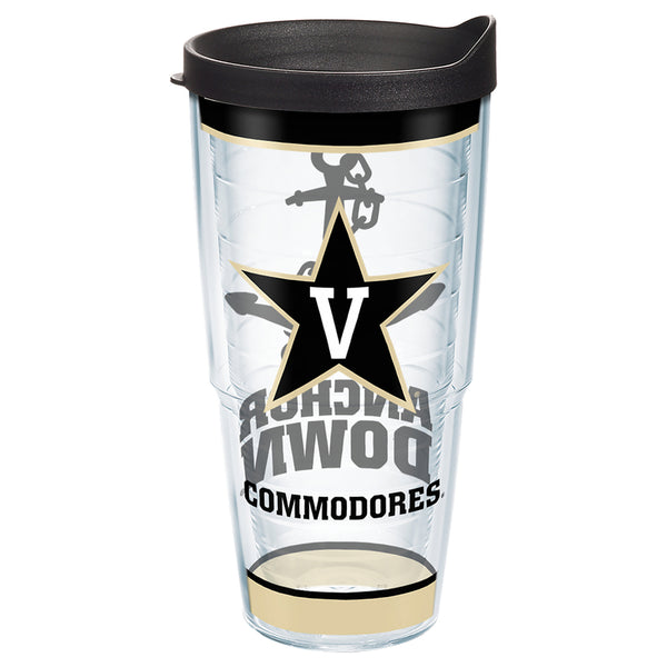 Vaso de pared doble tradicional de la Universidad Vanderbilt de Tervis, de 24 oz, multicolor