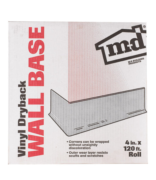 M-D 4 in. H X 120 ft. L Snow White Vinyl Wall Base