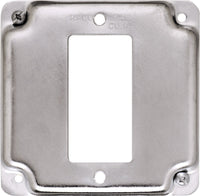 Raco  Square  Steel  1 gang Box Cover  For 1 GFCI Receptacle