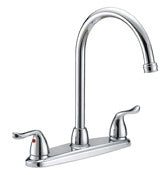 LDR 013 3935CP Chrome 2-Handle High-Arc Kitchen Faucet
