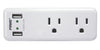 Prime Grounded 2 outlets Adapter with 2 USB Ports 1 pk