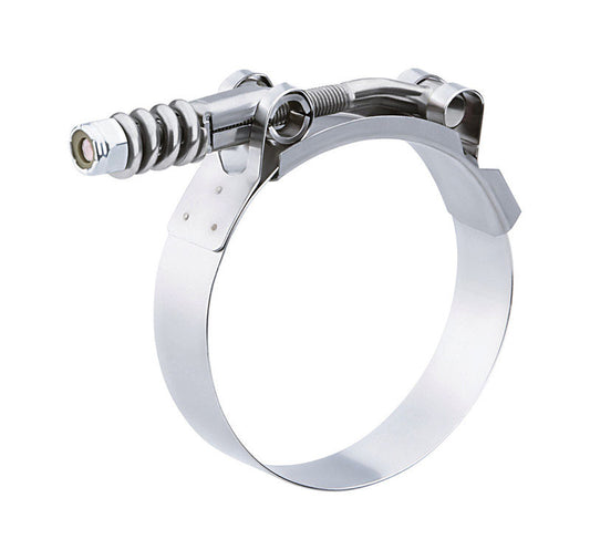 Breeze  4.07 in. to 4.38 in. Spring Loaded T-Bolt Clamp  Stainless Steel Band