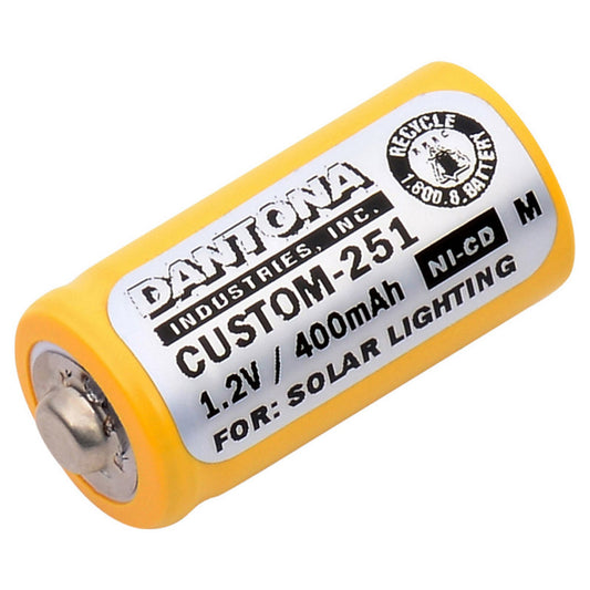 Dantona  Ni-Cad  2/3AA  1.2 volt Solar Battery  Custom-251  1 pk