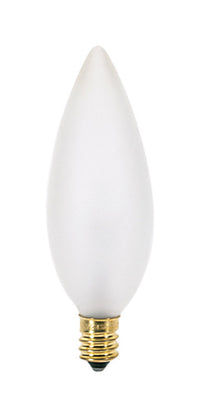 Satco 40 W BA9.5 Chandelier Incandescent Bulb E12 (Candelabra) Soft White (Pack of 25)