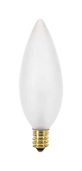 Satco 40 W BA9.5 Chandelier Incandescent Bulb E12 (Candelabra) Soft White (Pack of 25)