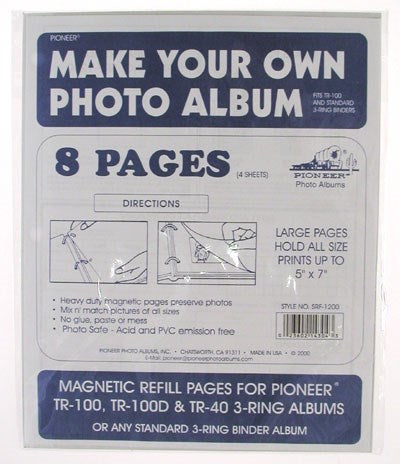 Pioneer Photo Albums Srf1200-Refill Refill Pages For Tr100 Magnetic Album