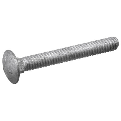 Carriage Bolts, Zinc, 1/4 x 4-In.
