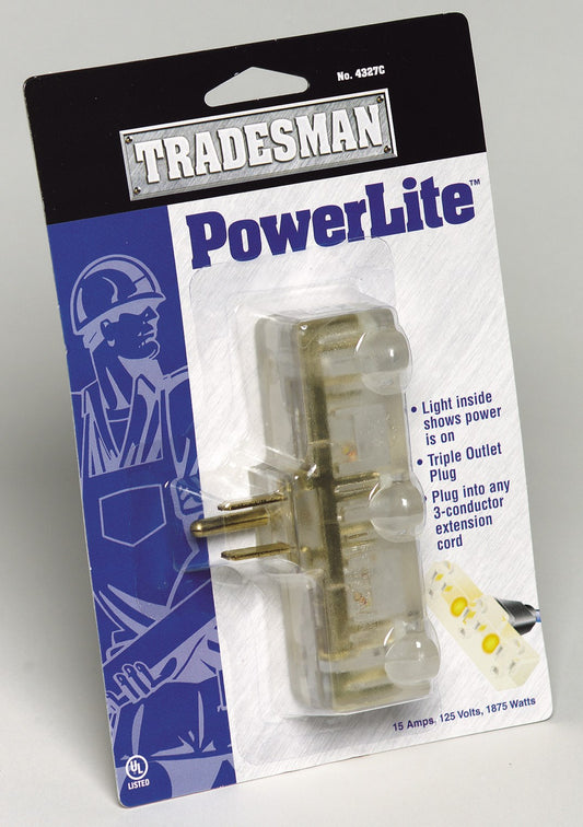 Coleman Cable 4327C PowerLite™ Triple Outlet Plug