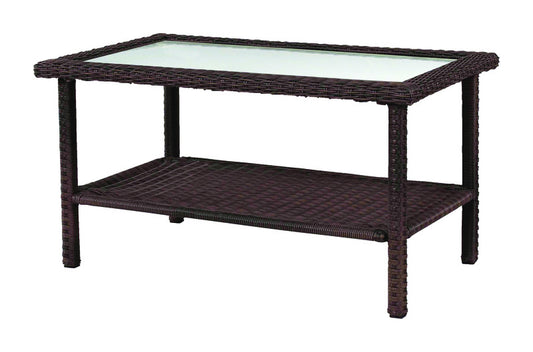 Living Accents  Rectangular  Brown  Glass  Coffee  Coffee Table