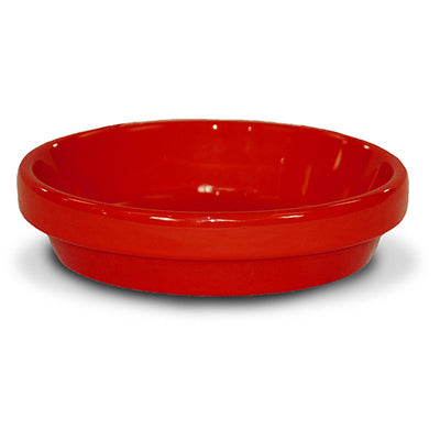 Saucer, Red Ceramic, 3.75 x .5-In. (Pack of 16)