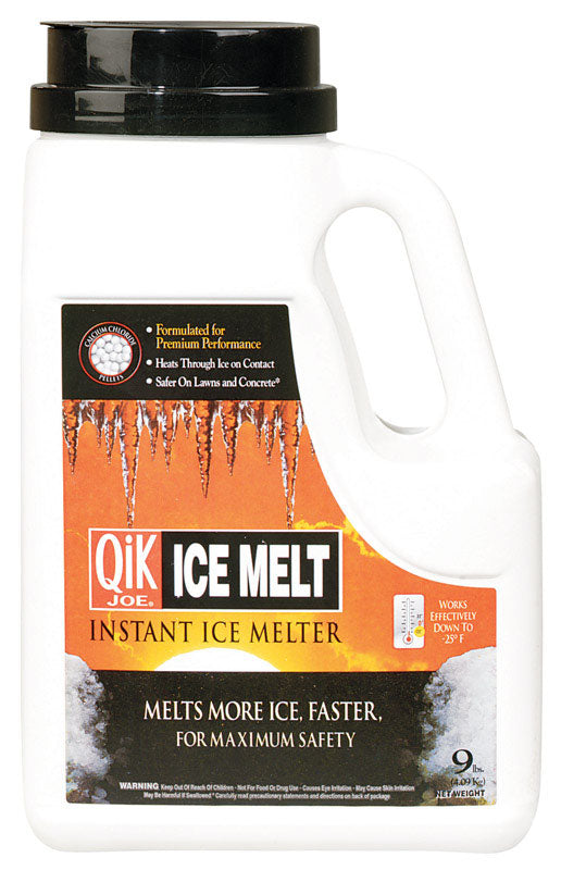 Qik Joe Calcium Chloride Ice Melt 9 lb. Pellet (Pack of 4)