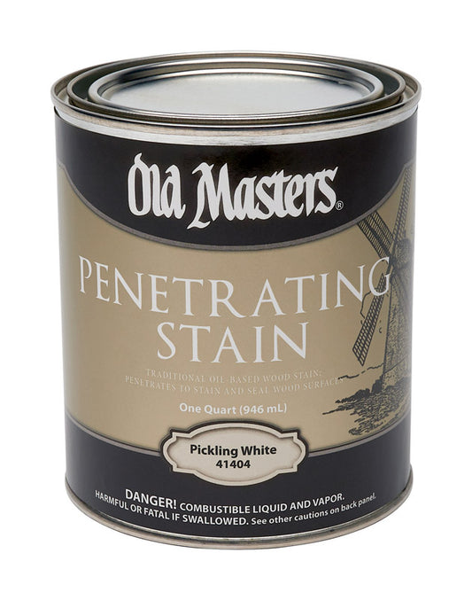 Old Masters Semi-Transparent Pickling White Oil-Based Penetrating Stain 1 qt.