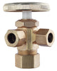 PlumbCraft 3/8 in. Compression in. X 3/8 in. Compression Brass 3-Way Valve