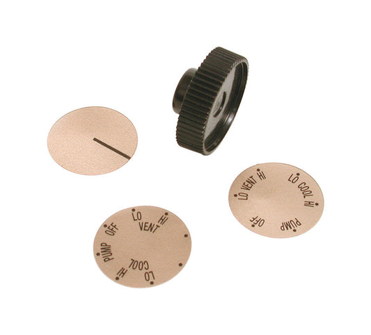 Dial  Plastic  Black  Medium Shaft Knob Kit