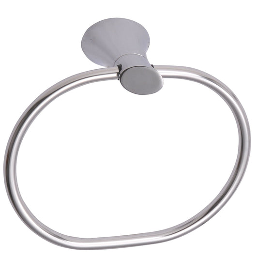 Ultra Faucets Sweep Collection Chrome Towel Ring Metal