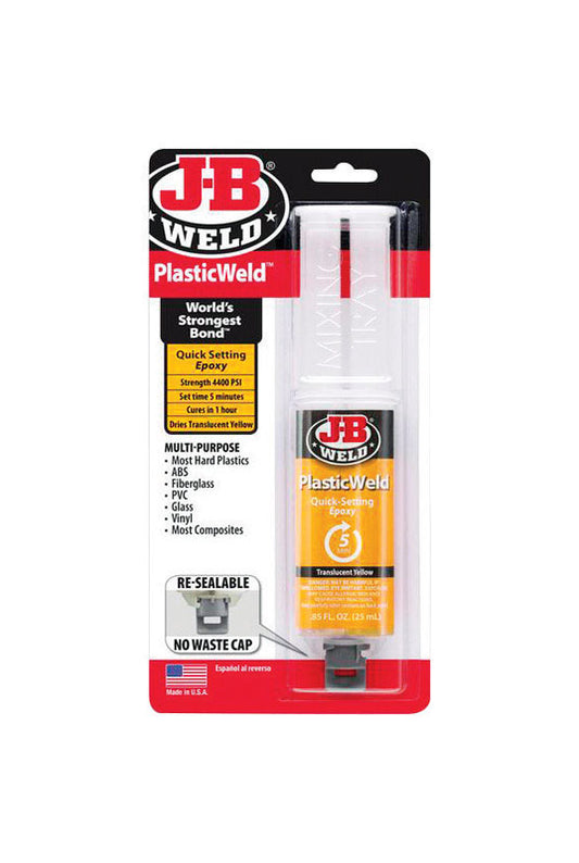 J-B Weld Plastic Weld High Strength Automotive Epoxy Gel 0.85 oz