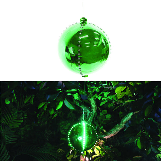 Alpine LED Green Outdoor LED Ball Ornament