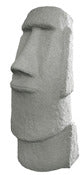 Estatua de cabeza de Isla de Pascua – Aspecto de granito natural – 28" de altura