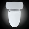 TOTO® Drake® Transitional WASHLET®+ Two-Piece Elongated 1.28 GPF Universal Height TORNADO FLUSH® Toilet with C5 Bidet Seat, Cotton White - MW7863084CEFG#01