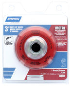Cepillo de copa con nudos de 3" Norton 68422