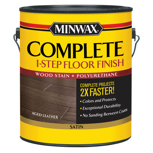 Minwax Satin Aged Leather Water-Based Wood Floor Stain 500 lbs. Coverage 1 gal. (Pack of 2)