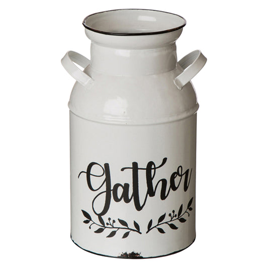 Celebrations Enamel Gather Milk Can Fall Decoration 9.5 in. H x 5 in. W 1 pk (Pack of 4)