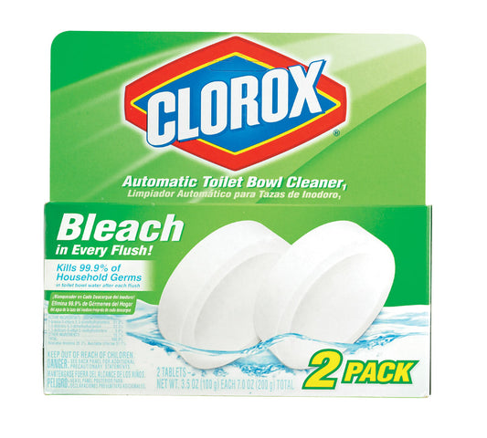 Clorox Drop In Toilet Bowl Cleaner Automatic Peggable Box 2 / Pack