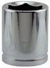 Great Neck 17 mm X 3/8 in. drive Metric 6 Point Socket 1 pc