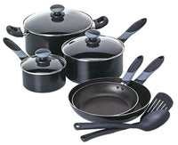Get-A-Grip 10-Pc.Cookware Set, Black