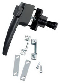 Wright Black Aluminum Push Button Latch 1 pk